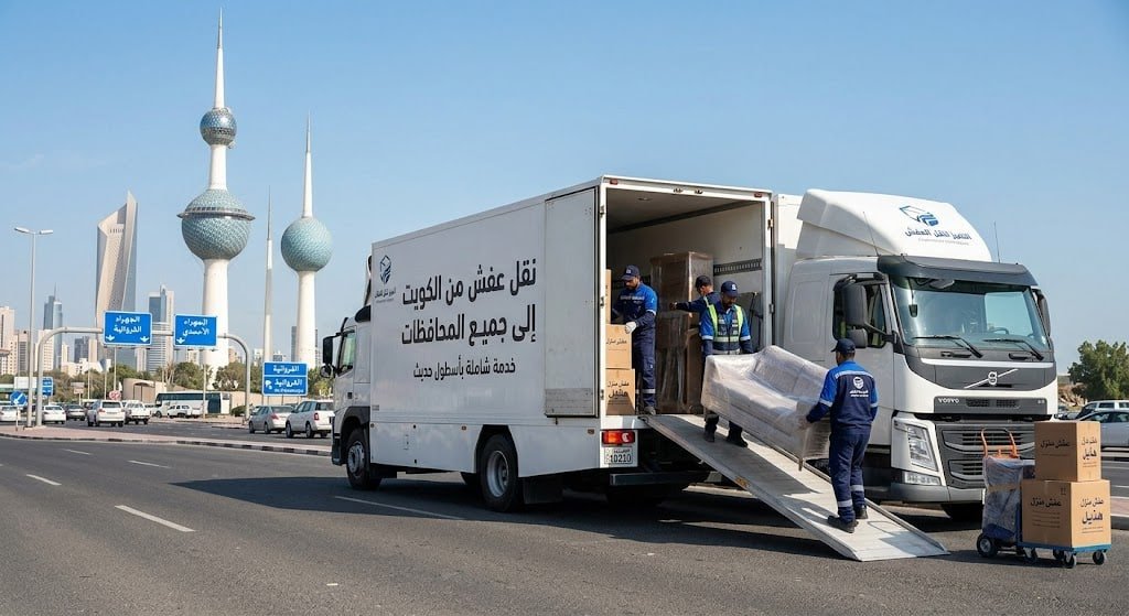نقل عفش من الكويت إلى جميع المحافظات – خدمة شاملة بأسطول حديث